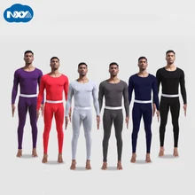 Высокоэластичные мужские кальсоны из модала, термобелье, одежда с длинными рукавами и круглым вырезом, топы, штаны, термобелье для мальчиков, комплект одежды