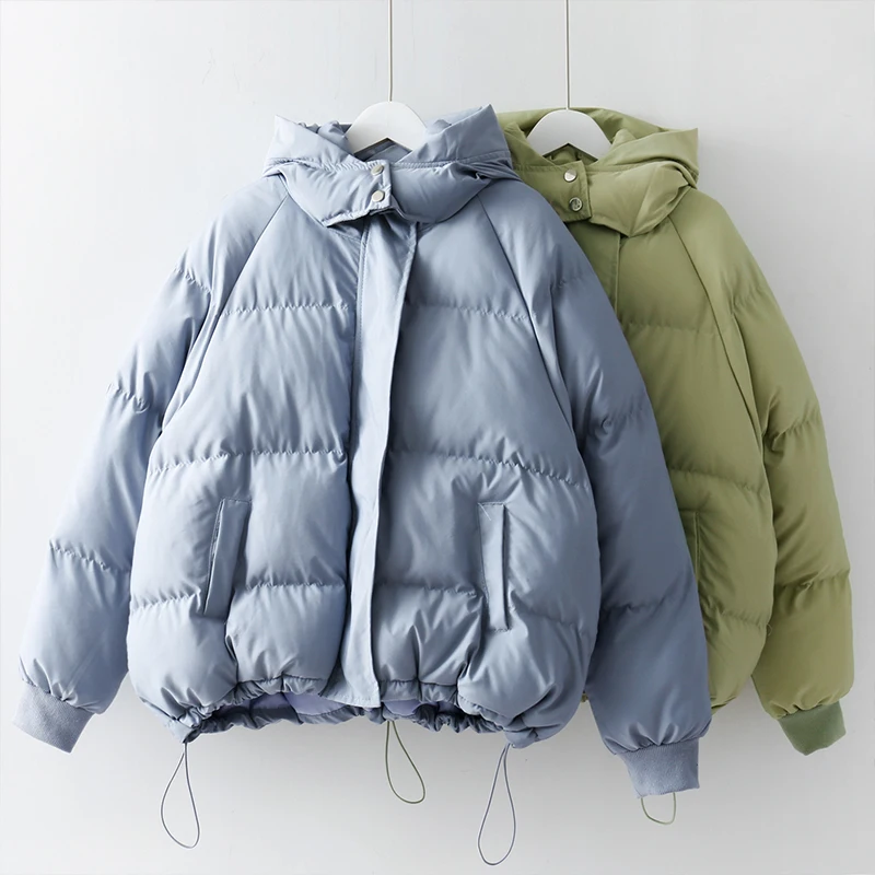 

Mooirue 2019 Winter Parka Casual Korean Plus Size Overcoat Jackets Thickening Cotton-padded Hooded Warm Outwear Cotton Apparel