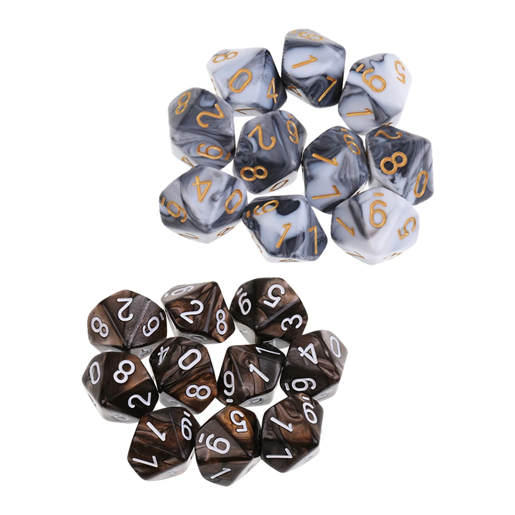 20pc 10 Sided Dice D10 Polyhedral Dice for Dungeons &Dragons DND RPG MTG