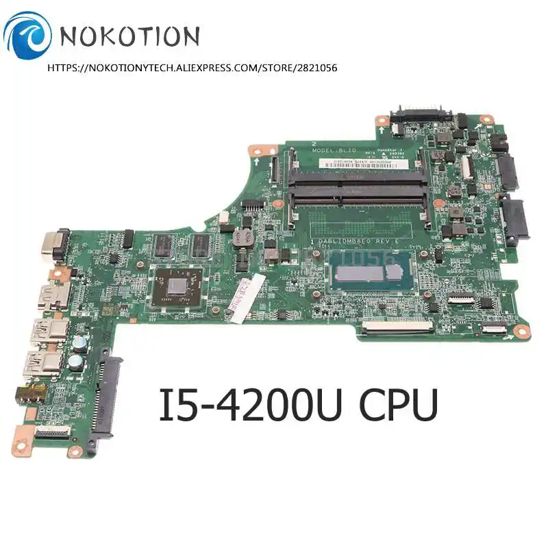 NOKOTION A000296190 DABLIDMB8E0 материнская плата для ноутбука Toshiba Satellite L50-B Материнская I5-4200U