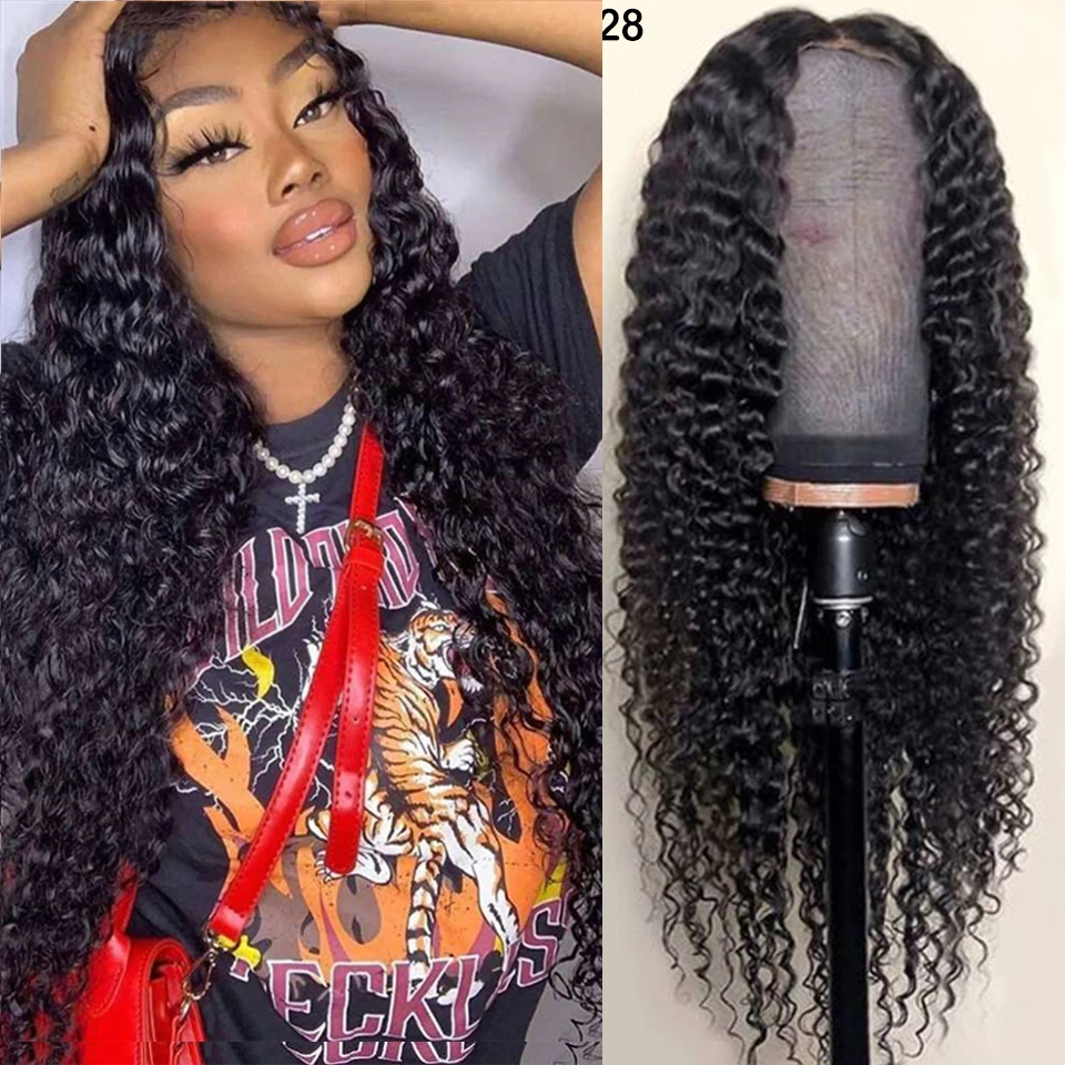 

13x4 Lace Front Human Hair Wigs Kinky Curly 4x4 Lace Closure Wig Remy Malaysian Transparent Lace Frontal Wigs With Baby Hair