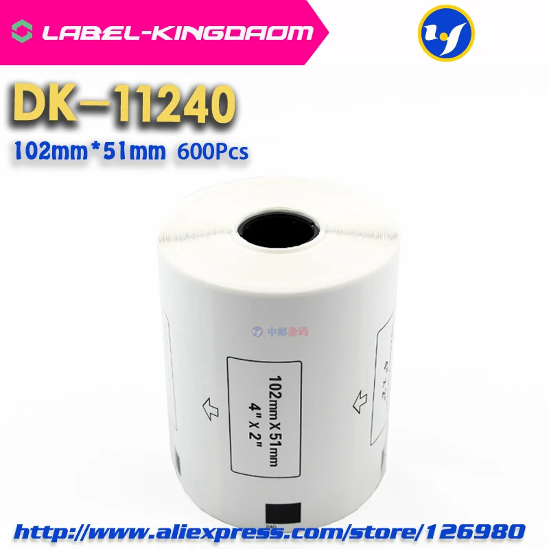 40 рулонов Brother DK 11240 совместимая этикетка 102*51 мм 600 шт Принтер этикеток QL 1060N|brother
