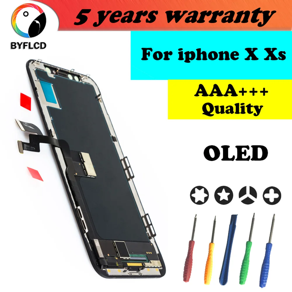 

AAA+++ LCD For iPhone X Xs OLED With 3D Touch Digitizer display for iphone x Screen Digitizer Replacement Assembly No Dead Pixel