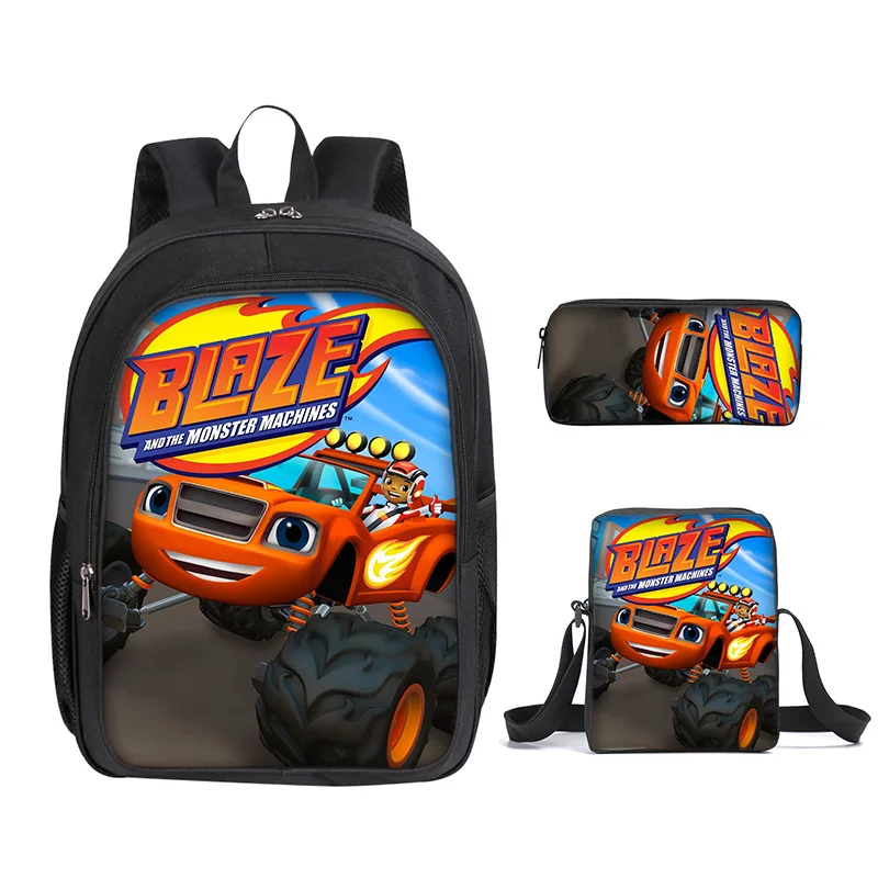 3 шт./компл. рюкзак для мальчиков с принтом Blaze and The Monster Machines детские школьные