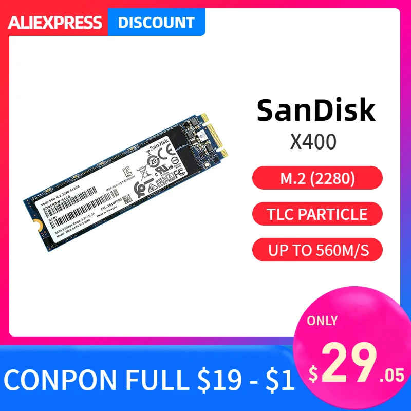 SanDisk X400 SSD m2 128 ГБ 256 512 1т Внутренний твердотельный диск M.2 2280 флэш накопитель msata hdd