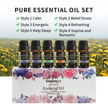 

10ml pure essential oils Aromatherapy Diffusers Reduce Anxiety properties Organic Multi-flavor Liquid Essential Oils