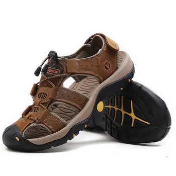 

Men's beach shoes summer outdoor sandals 2020 new men's non-slip sandals leather casual shoes fashion men's shoes light and cool