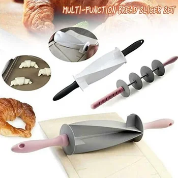 

DIY Plastic Handle Bread Rolling Pin Cutter Mold for Making Croissant Bread Dough Pastry Knife Handle Baking Kitchen Accessories