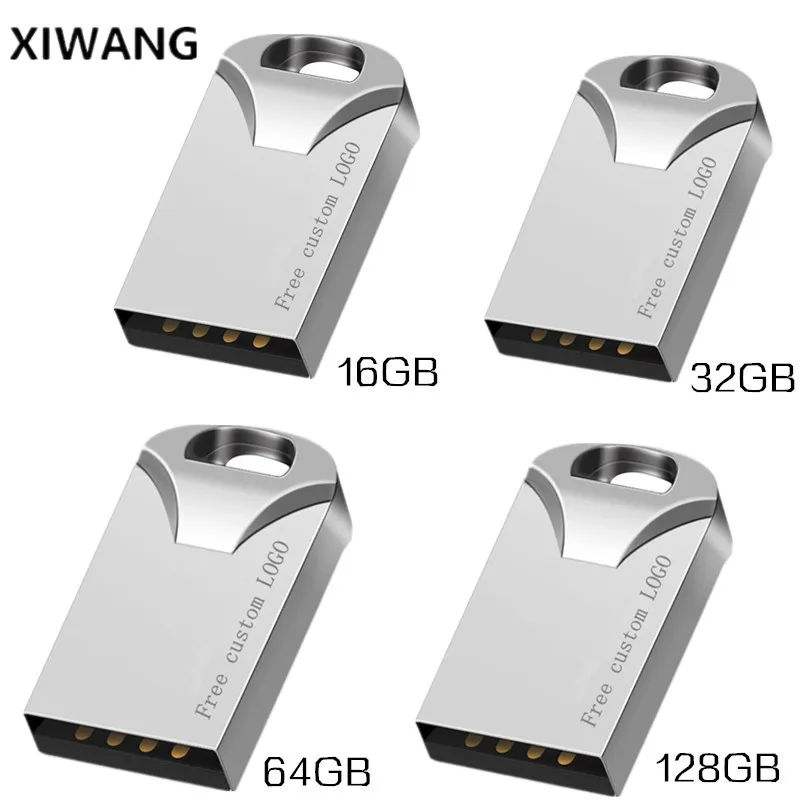 Супер мини металлический usb флеш-накопитель 128 Гб 64 ГБ 32 ГБ флеш-накопитель 16 ГБ 8 ГБ memoria usb 3,0 карта памяти Флешка 4 ГБ Бесплатный Логотип на заказ