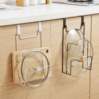 

Cabinet Door Hook Pan Pot Cover Lid Rack Stand Stove Organizer Chop Board Drain Storage Holder Rack Shelf Kitchen Accessories 1