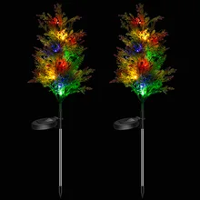 

1Pcs Solar Powered Garden Tree Lights Ip65 Waterproof Multi-Coloured Flashing Pine Tree Lights for Christmas Yard Decoration