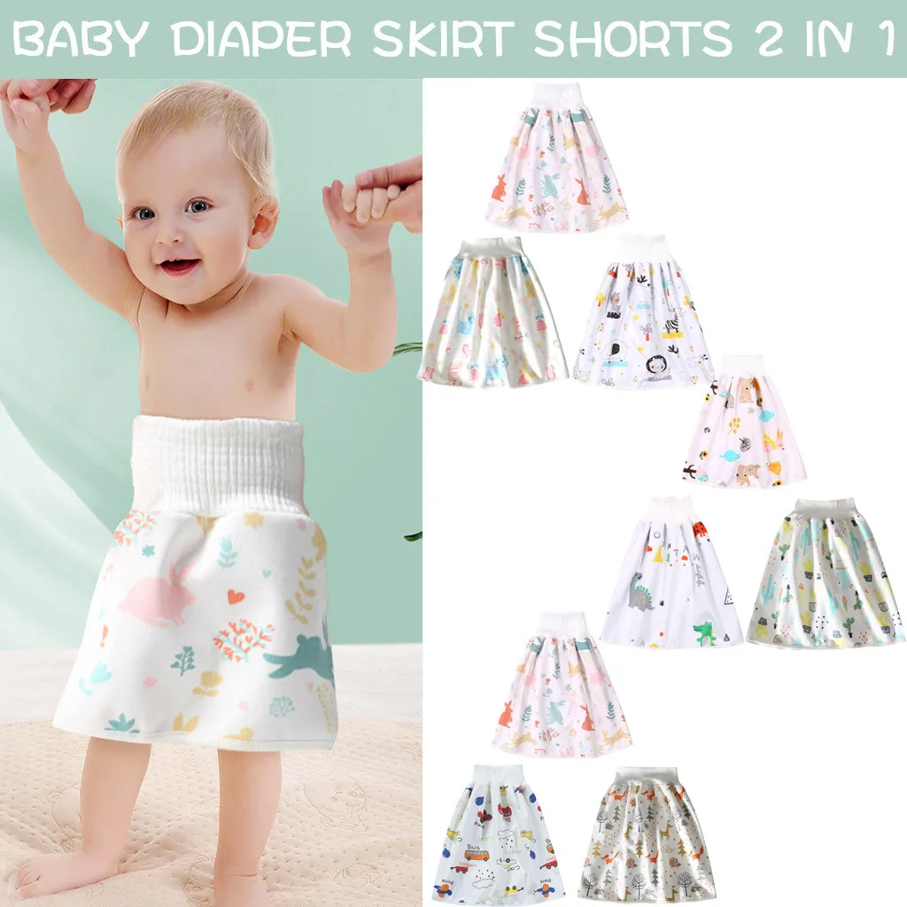 

3pc Baby Diaper Skirt Comfy Reusable Baby Diaper Skirt Shorts 2 in 1 Boy's Girl's Training Skirt Waterproof diaper skirt New