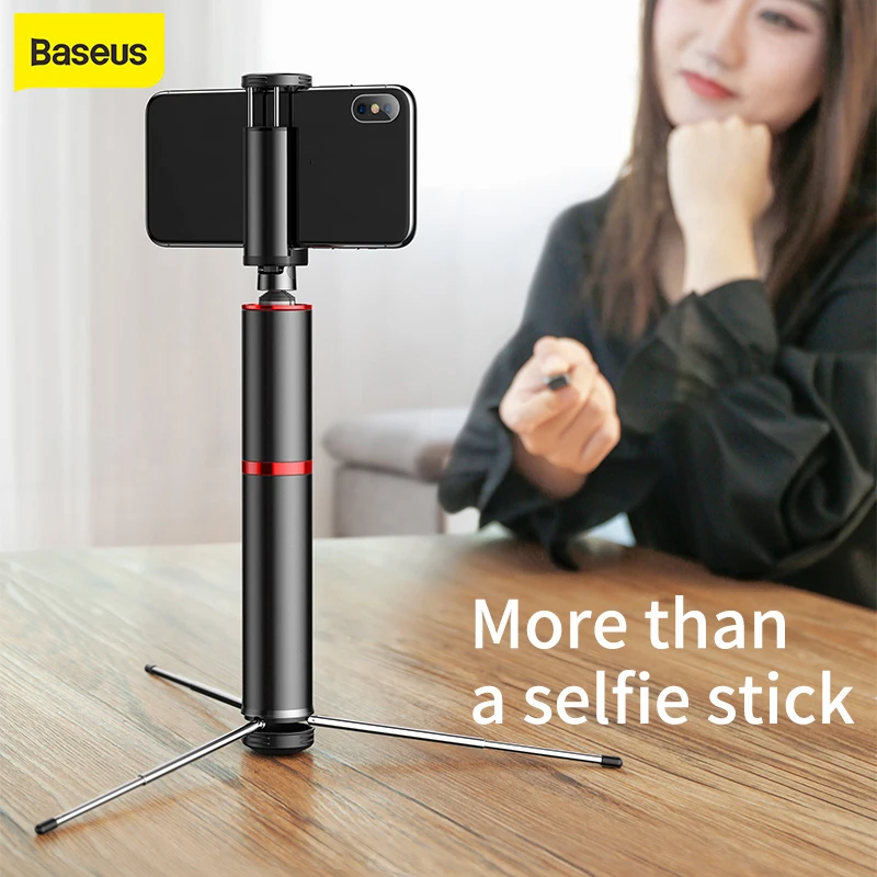 Baseus Wireless Bluetooth Selfie Stick Portable Handheld Phone Camera Tripod with Remote Control For iPhone for Samsung Using