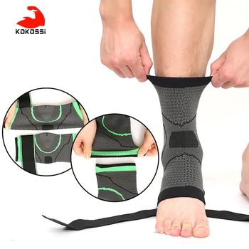 Kokossi Een Paar 3D Sport Ankle Brace Protector Compressie Enkel Ondersteuning Pad Elastische Nylon Strap Brace Voor Voetbal Basketbal Kokossi Een Paar 3D Sport Ankle Brace Protector Compressie Enkel Ondersteuning Pad Elastische Nylon Strap Brace Voor Voetbal Basketbal
