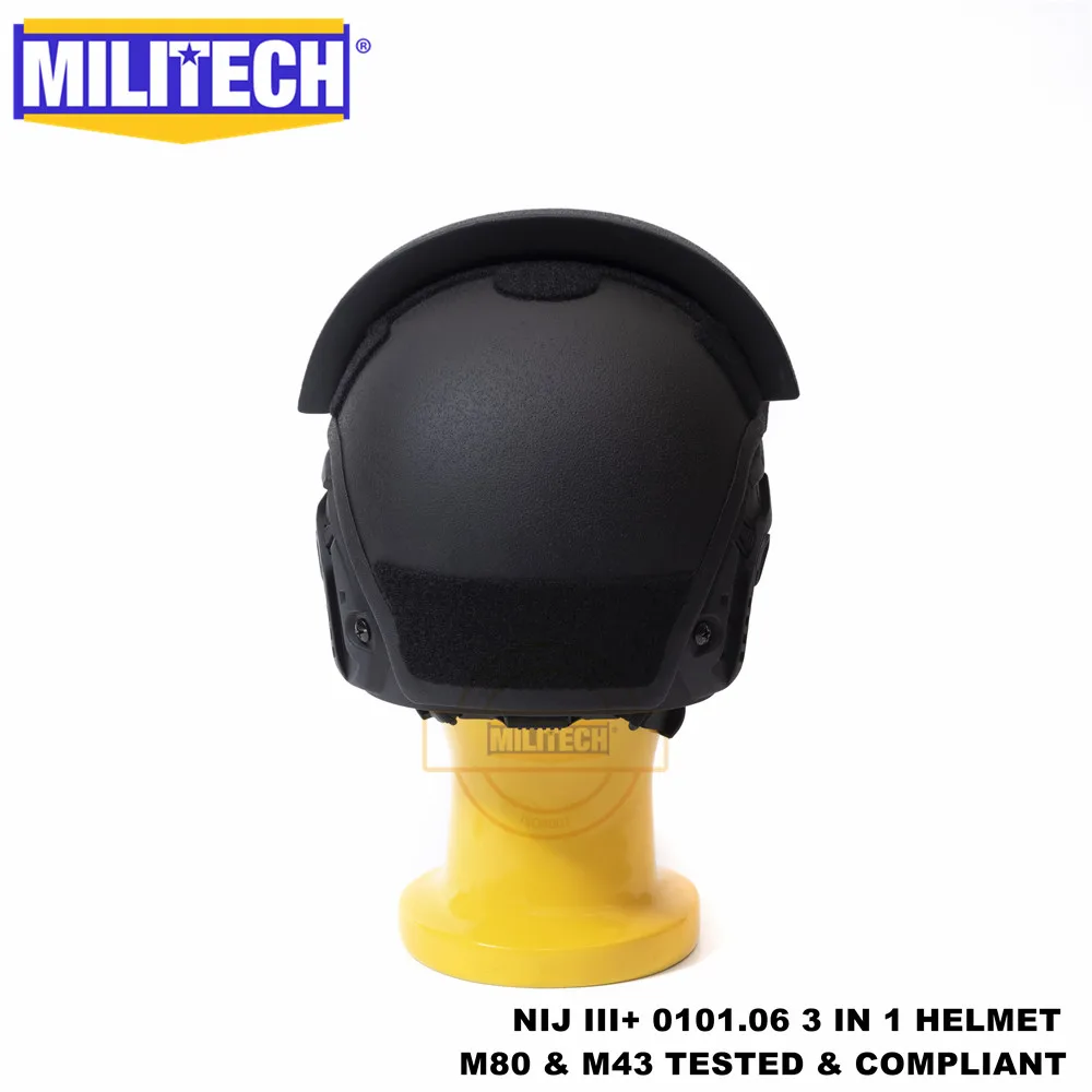 MILITECH NIJ III+ NIJ 0101,07 RF1 модульный Tacti FAST BK 3 в 1 червячный циферблат лайнер High XP Cut пуленепробиваемый арамидный баллистический шлем