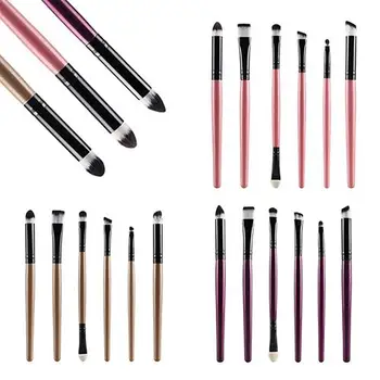 

6 Pcs Makeup Tool Brushes Set Kit Foundation Eyeshadow Eyeliner Eyebrow Brushes eyes. Suitable for professional use or home use.
