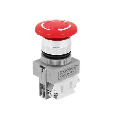 AC 380V 3A 22 мм Резьбовая Фиксация красный мушрумхед Мгновенный переключатель