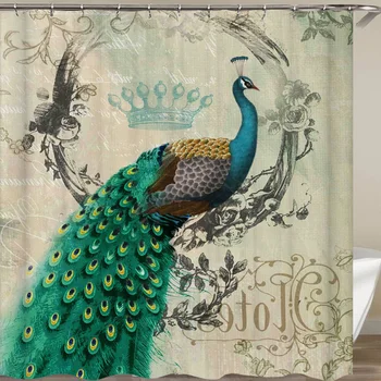 

New 180*180cm Shower Curtain Bathroom Waterproof Polyester Shower Curtain Flowers Trees Printing Curtains for bathroom shower