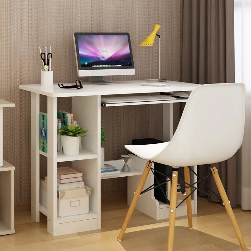 

SimplicITy Desktop Computer Desk Table Household Writing Desk with a Bookcase zu he zhuo Simple Office Desk