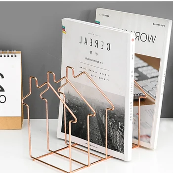 

Desktop File Book Holder Stand Nordic Wrought 5 Grid File Storage Shelf Book Stand Desktop Office Desk Storage Book Organizer sd