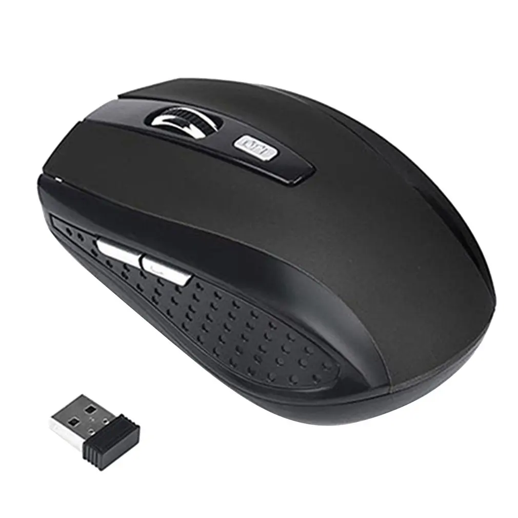 Беспроводная мышь, компьютерная Bluetooth мышь, регулируемая беспроводная мышь dpi, 2,4 ГГц, USB, оптическая мышь для ноутбука, ПК - Цвет: black