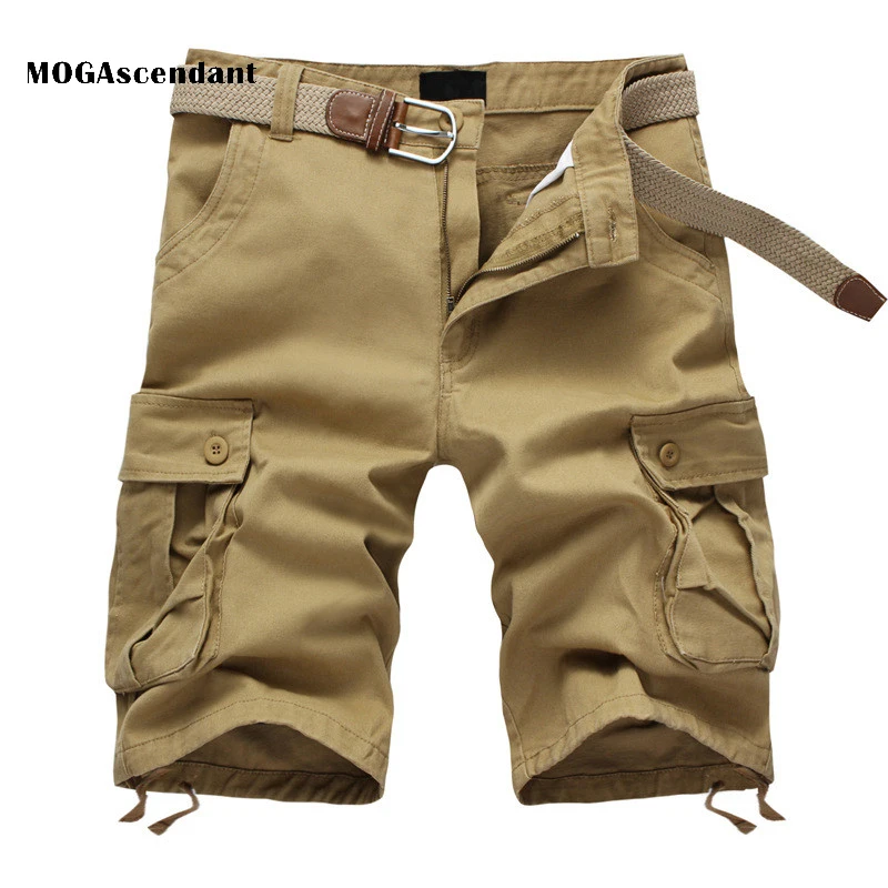 

Men's Cotton Baggy Cargo Shorts Multi Pocket Military Male Cargo Shorts New 2020 Summer Male Casual Zipper Short Pants Breeches