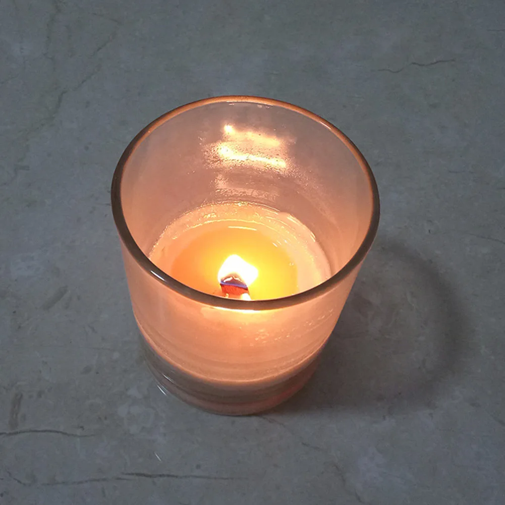 50PCS Candle Wick With Sustainer Tab Decor Crafts DIY Smokeless Wooden Handmade Home Supply Making Core