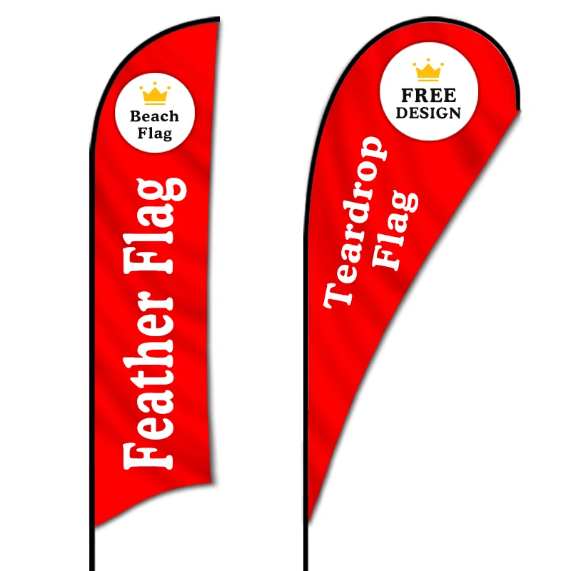 Strandflagge Federflagge Tropfenförmiges Banner Individuell Bedruckte Werbung Eröffnungsfeier Outdoor Sport Heimgebrauch