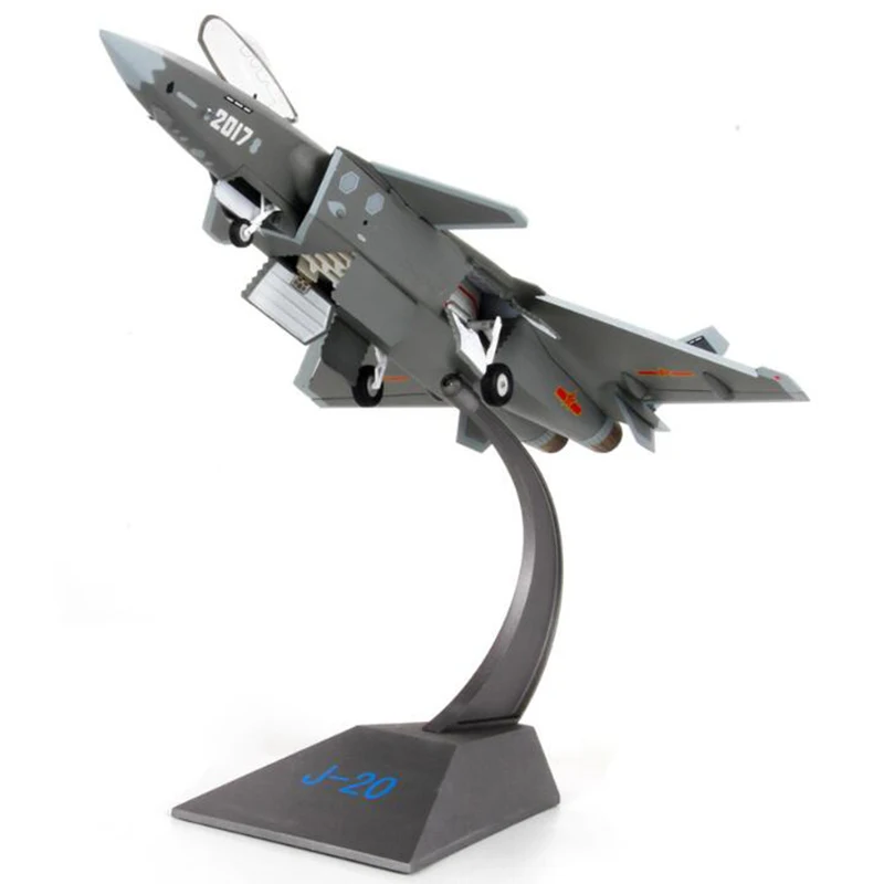 1/48 масштаб StaticSimulation Stealth Jet четвёртое поколение сплав самолет-истребитель 20 J20 литая под давлением модель самолета игрушка для коллекции