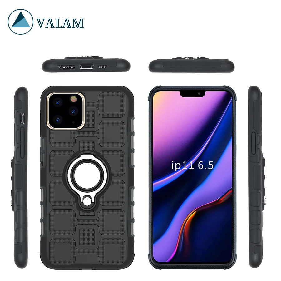 

For iphone 11 Pro Max 7 8 6 6S Plus Case Luxury Magentic Ring Silicone Phone Case for iphone X XR XS Max Shockproof Holder Cases