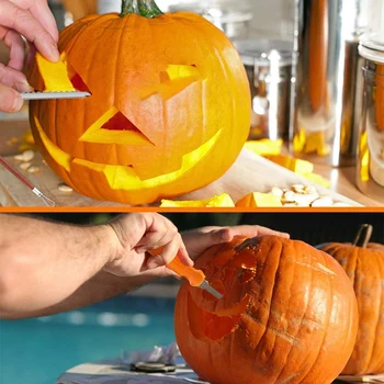 

Halloween Pumpkin Carving Kit Pumpkin Carving Tools Stainless Steel Carving Knife Set for Halloween Decoration