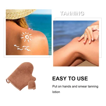 

2 Sets Body Exfoliating Rubs Mittens Bathing Strip Set Flocking Back Applicator Kit Bathroom Supplies for Lotions Mousses Creams