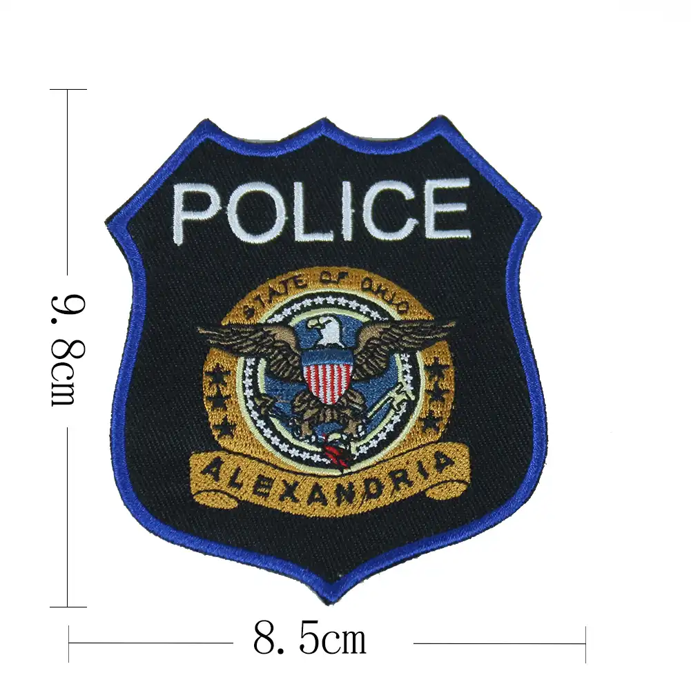 警察バッジパッチアップリケ刺繍パッチ布ステッカー鉄 Diy 手作りアパレル縫製生地アクセサリー パッチ Aliexpress