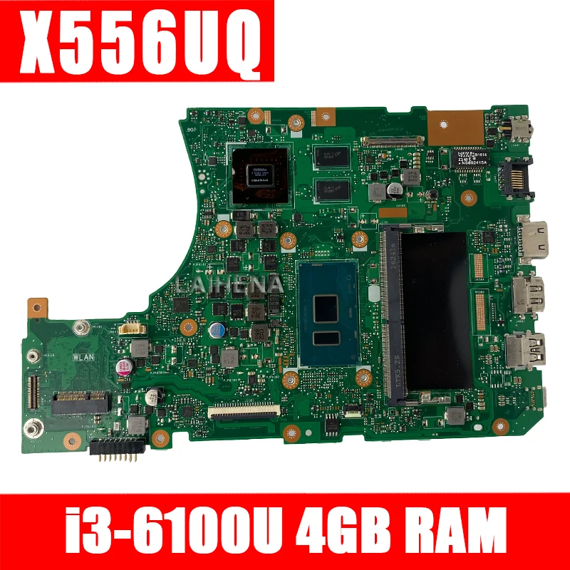 

With 4GB RAM I3-6100 CPU X556UQ mainboard For ASUS X556UV X556U X556UQK X556 laptop motherboard Tested Working