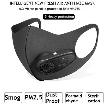 

pm2.5 Smart Electric Face Mask Air Purifying Anti Dust Pollution Fresh Air Supply With Breathing Valve Personal Health Car