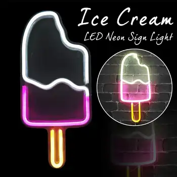 

Ice Cream LED Neon Sign Light Neon Bulbs for Beer Bar Pub Home Bedroom Party Wall Decor 45.1x20.3CM Neon Lamp Christmas Gift