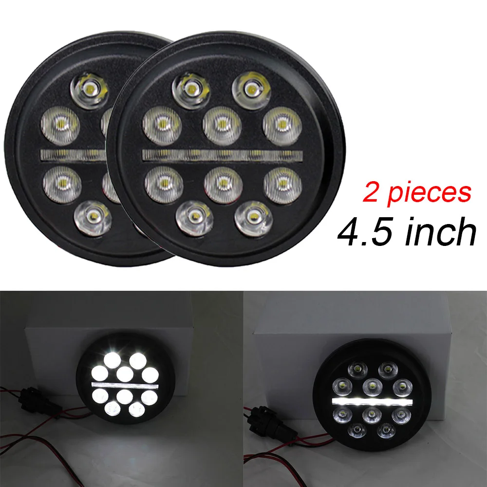 2-pcs-4-5-inch-30w-LED-Projector-Motorcycle-Fog-Lights-Pie-Chat-Fog-Light-Passing