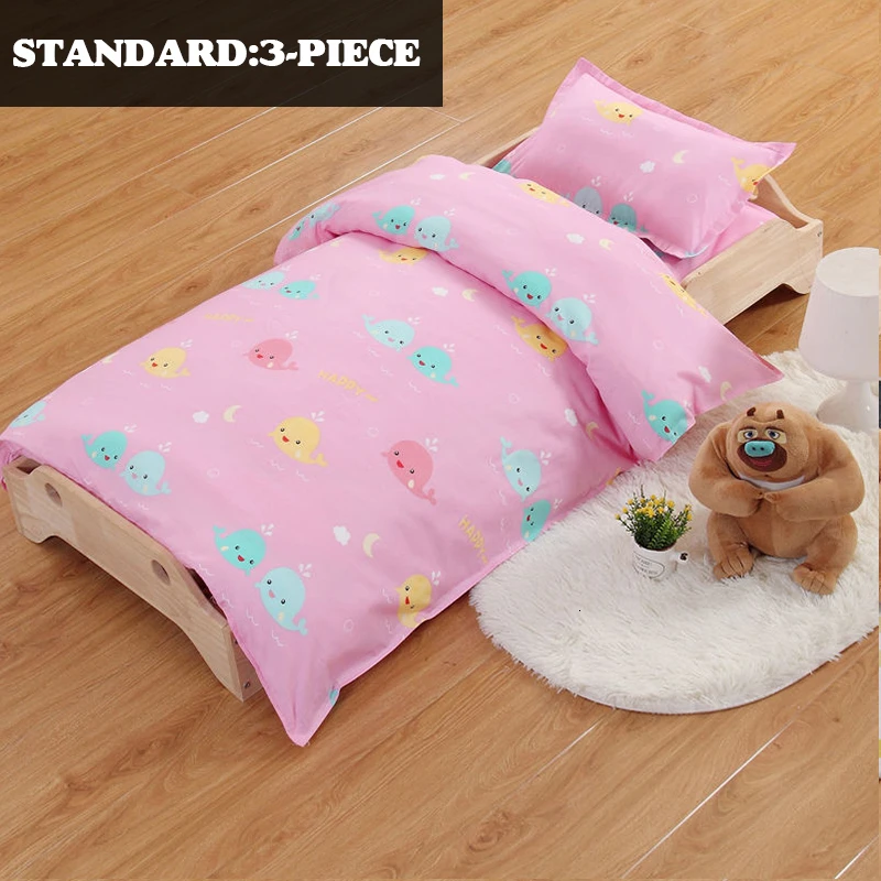 Standard-3piece 130*60 Kindergarden Детский Комплект постельного белья 3 6 шт. для новорожденных хлопок удобный простынь пододеяльник подушка матрас для детской кроватки - Цвет: Standard-3piece