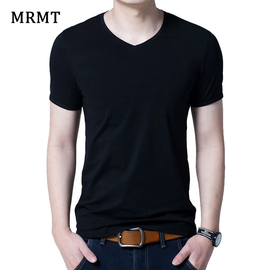 

2023 MRMT Men's Cotton Short Sleeve T-shirt tide man V collar cotton fashion big size bottoming men's T-shirt