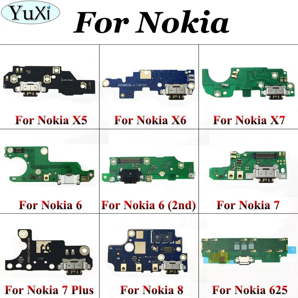 

YuXi For Nokia 6 6.1 7 Plus 7Plus 8 X5 X6 X7 625 Micro Dock Connector Board USB Charging Charging Port Flex Cable