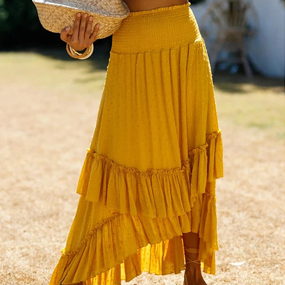 Yellow boho skirt Clearance