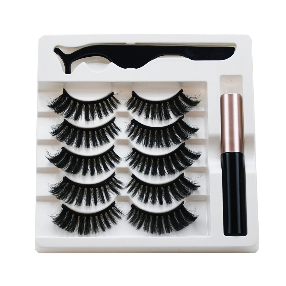 

Handmade Imitation Mink False Eyelashes Magnetic Eyelash Set Magnetic Eyeliner Magnetic Tweezers False Eyelash Set Eyelashes
