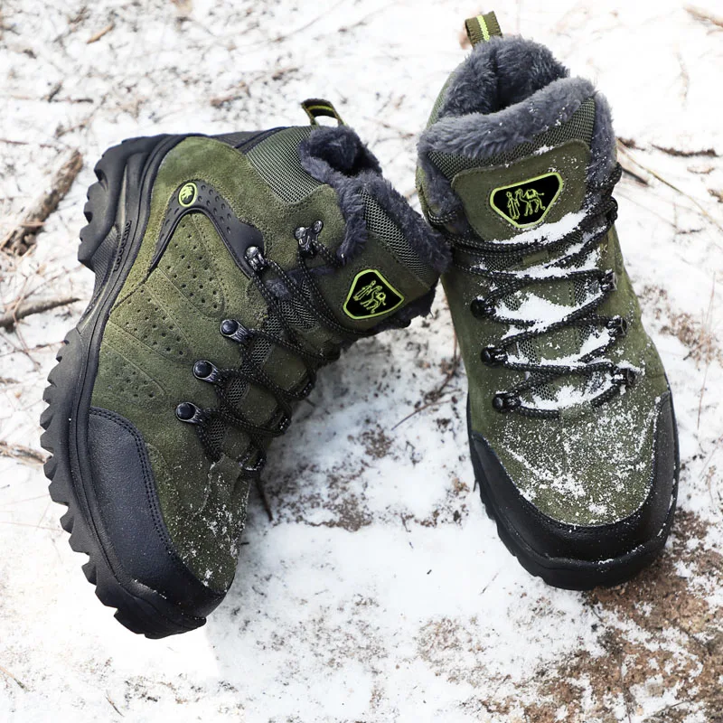 Мужская зимняя обувь теплые ботинки для снега мужские высококачественные