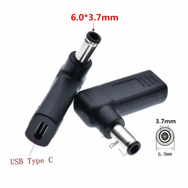 Type C PD To DC Cable USB Converter Plug 6x3.7mm Fast Charging 65W For  Notebook