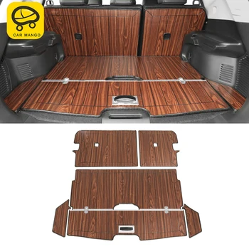 

CarManGo for Nissan X-Trail Rogue 2013-2019 Car Trunk Mats Cargo Liner Set Synthetic Wood Tray Wooden Pad Boot Mat Carpets