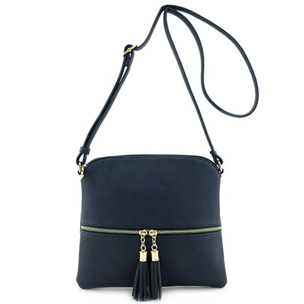 Sleeper, женская кожаная сумка через плечо с кисточкой, чистый цвет, сумки через плечо, сумка-мессенджер, чистый цвет, повседневная, хит, Прямая поставка# YL5