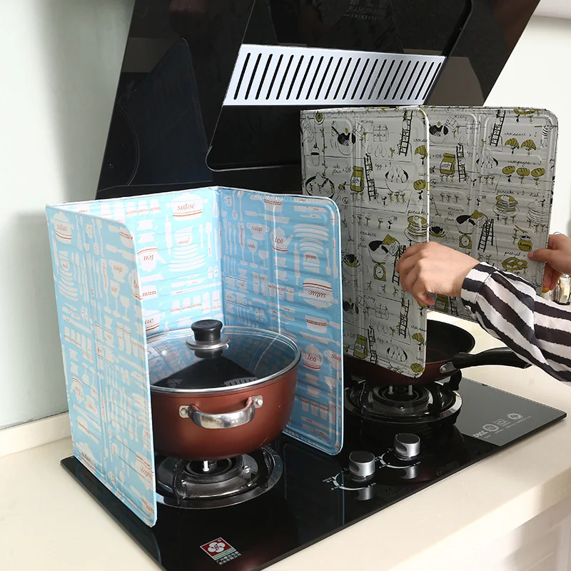 Kitchen Baffle Fried Vegetable Heat Insulation Oil-Proof Splash-Proof Scalding Stove Oil Printing Aluminum Foil | Дом и сад