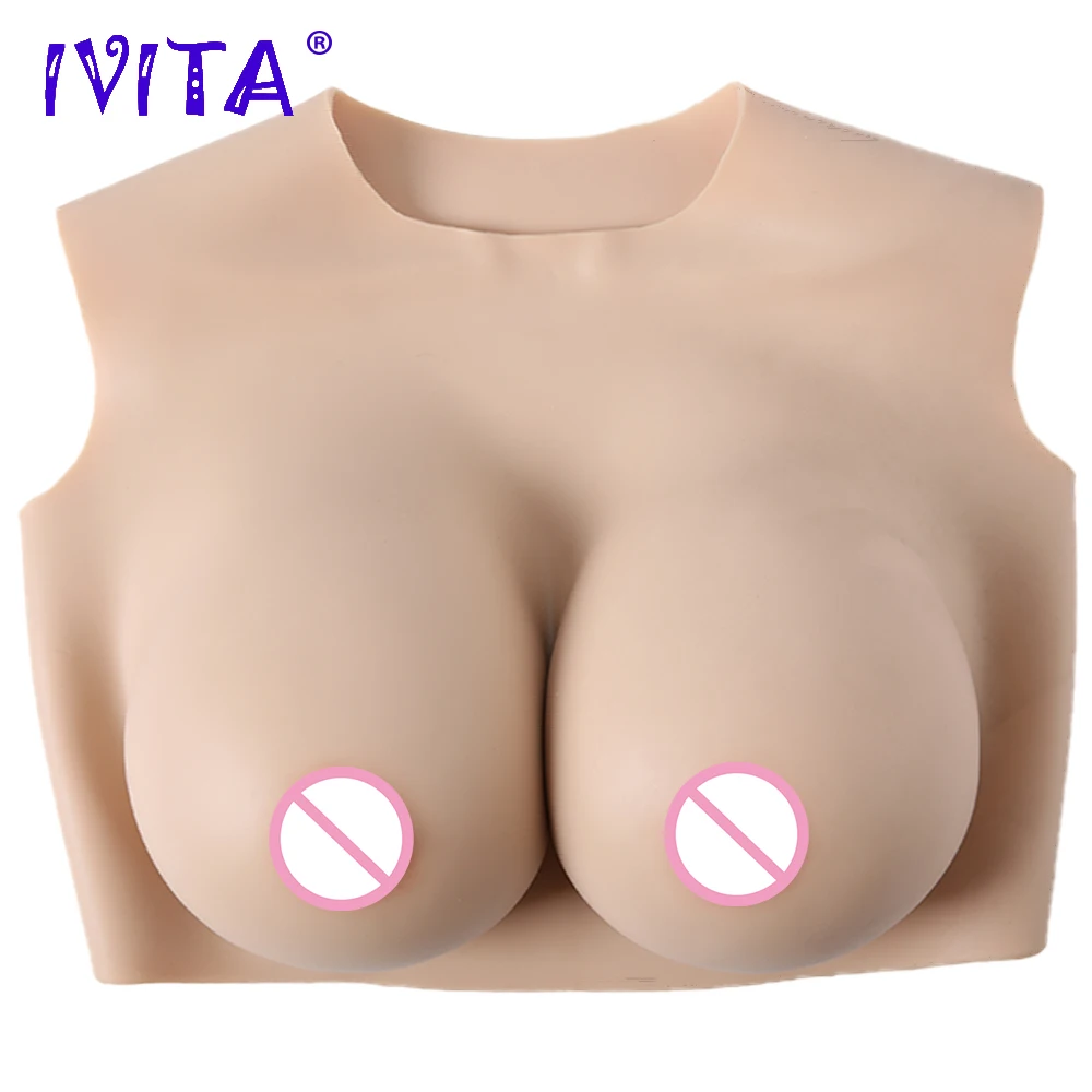 

IVITA Artificial Fake Boobs False Breast Forms Crossdressing for Crossdresser Transgender Enhancer Drag Queen Shemale Crossdress