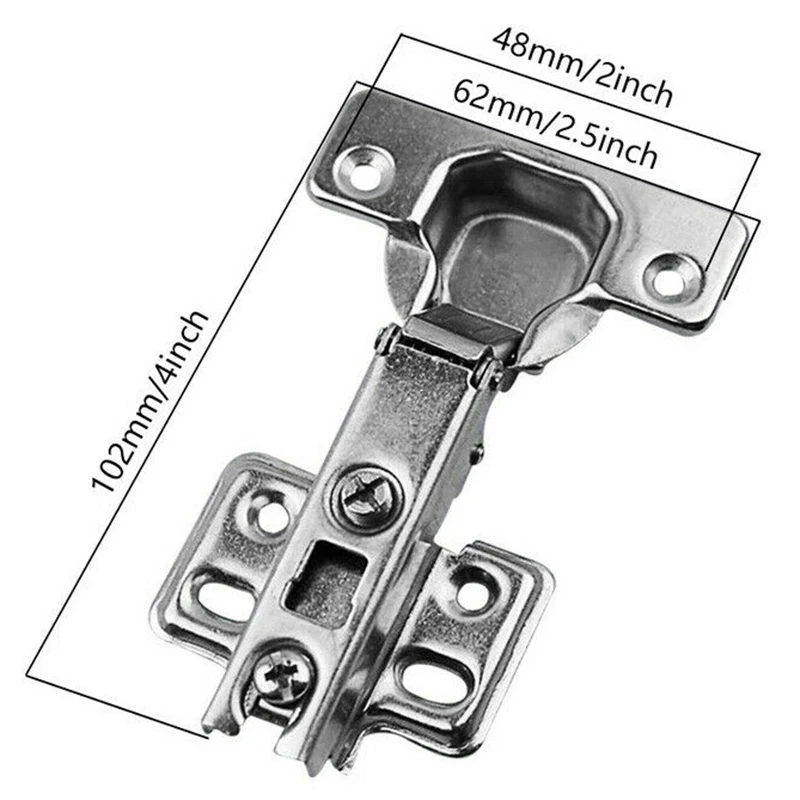 

10 Pc Stainless Steel Door Hydraulic Hinges Damper Buffer Soft Close For Cabinet
