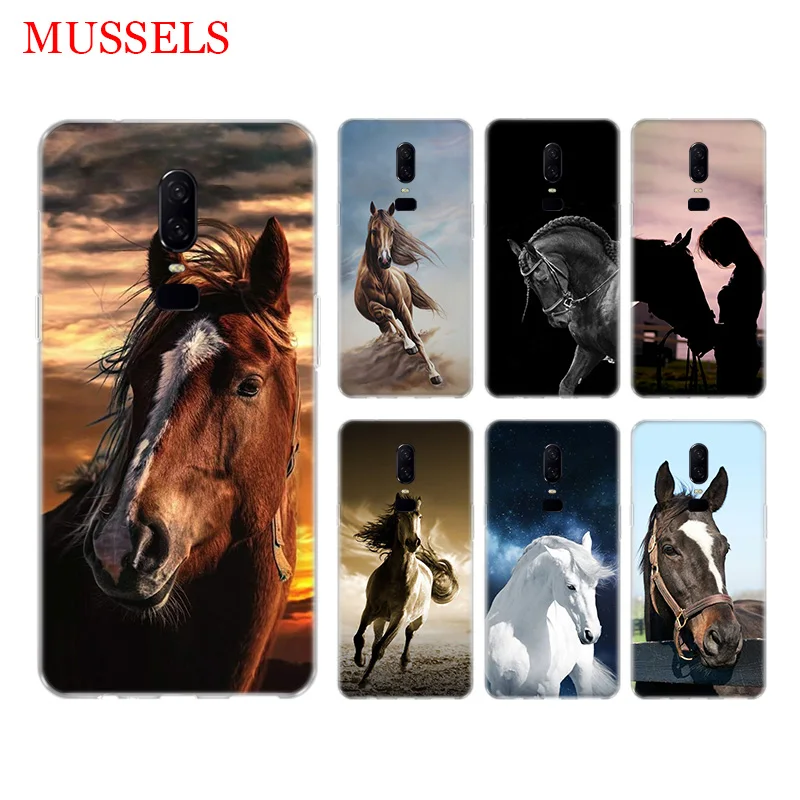 

Horse Animal Durable Phone Back Case For OnePlus 7 Pro 6 6T 5 5T 3 3T 7Pro Art Gift Customized Cases Cover Coque